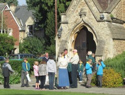 Beavers and Cubs at Parade Service